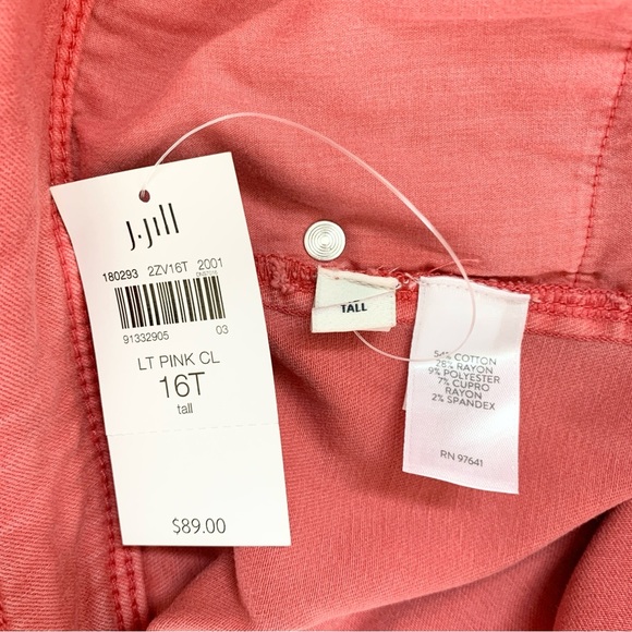 J. Jill Jeans Womens 16 TALL Slim Ankle Salmon Pink Orange - Picture 7 of 8